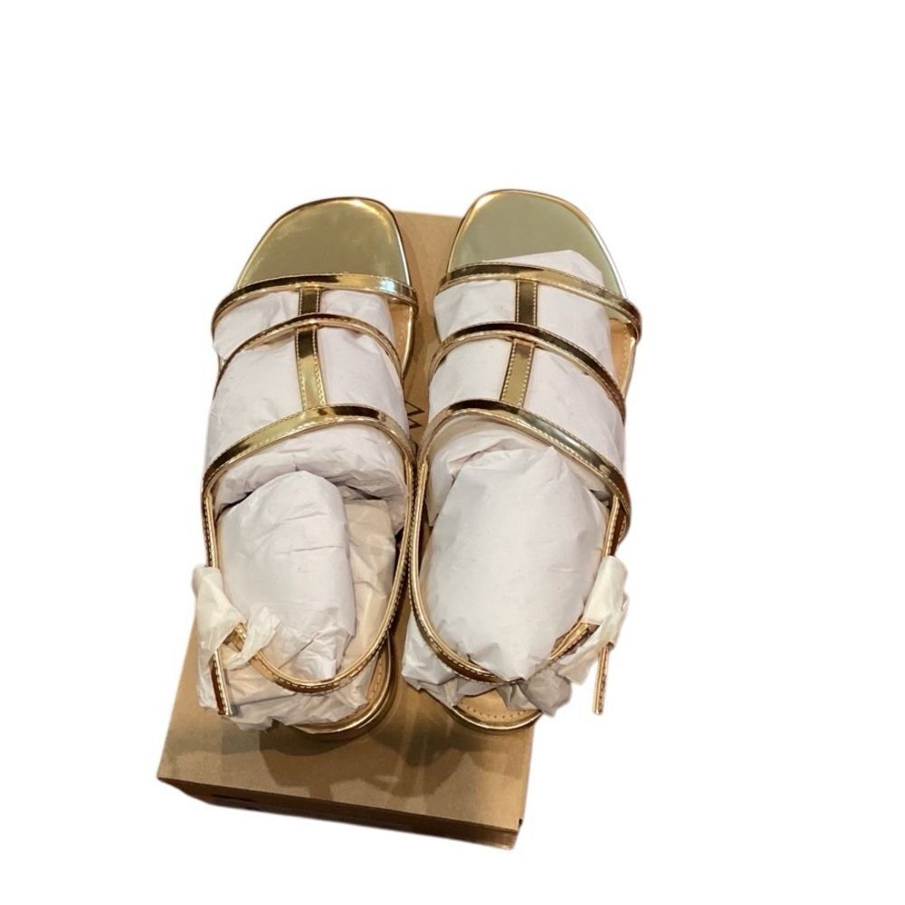 NWT J. Crew light gold Caged ankle-strap sandals Size 8 - Picture 5 of 11